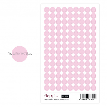 Color coding kolekce | pastelově růžová – kolečka průsvitná