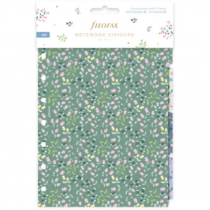 Barevné rozřazovače Filofax Notebook Meadow | A5 Notebook