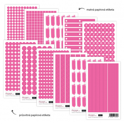 Color coding kolekce | růžová – sada 11 archů
