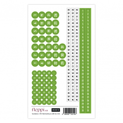 Color coding kolekce | zelená – čísla