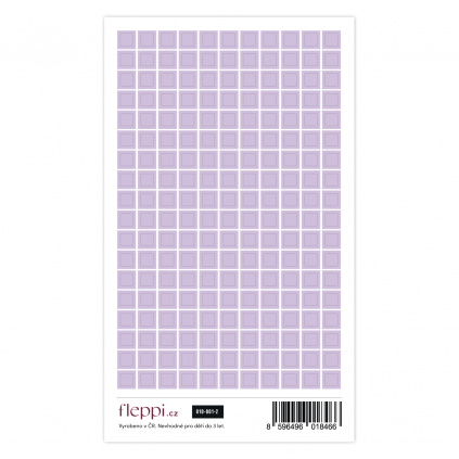 Limitovaná color coding kolekce | pastelově fialová – čtverečky