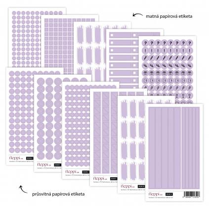 Limitovaná color coding kolekce | pastelově fialová – sada 11 archů