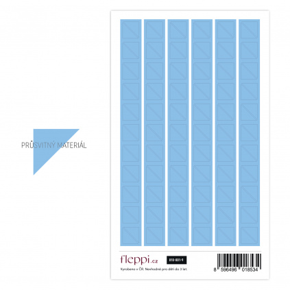 Color coding kolekce | pastelově modrá – trojhelníky průsvitné