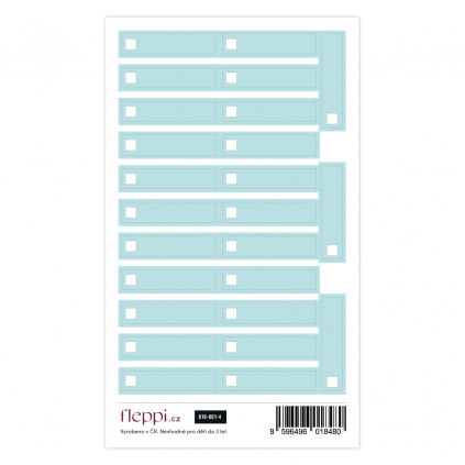 Color coding kolekce | pastelově mint – check boxy