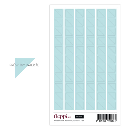 Color coding kolekce | pastelově mint – trojhelníky průsvitné