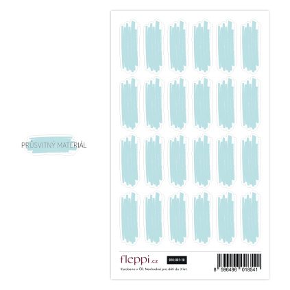 Color coding kolekce | pastelově mint – čmárance průsvitné