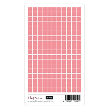 Color coding kolekce | pastelově červená – čtverečky