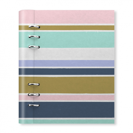 Clipbook Filofax Collection A5 Good Vibes Stripes Front 023621SP