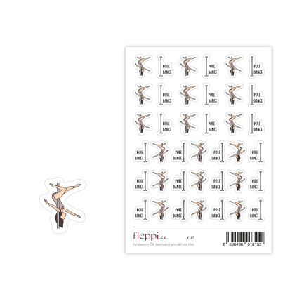 samolepky do diáře - pole dance