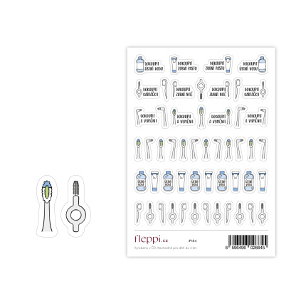 samolepky do diáře - péče o zuby