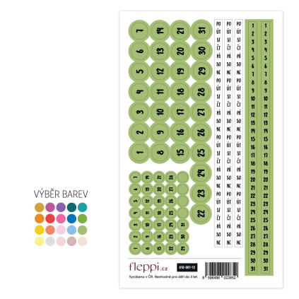 Color coding kolekce | čísla - 1 cm