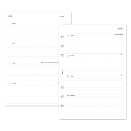 Rozšíření ke kalendáři 201 - Kalendář 2025, T2S horizontální linkovaný