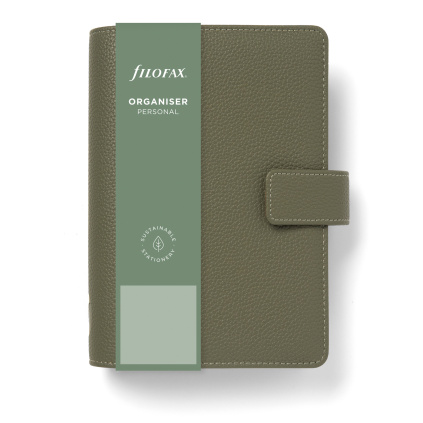 Diář Filofax Camden | Personal, Olive  fleppi náplň na zbytek roku 2025