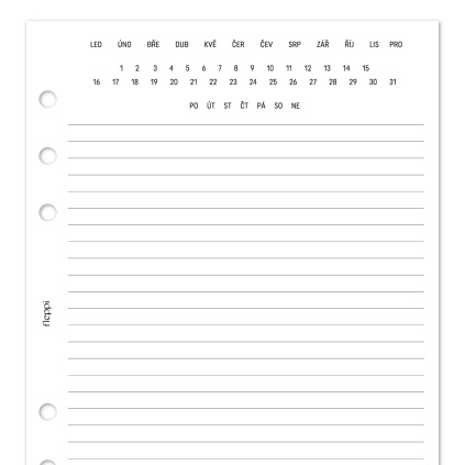 Náplň do diáře - Poznámkové listy Journal - linkované