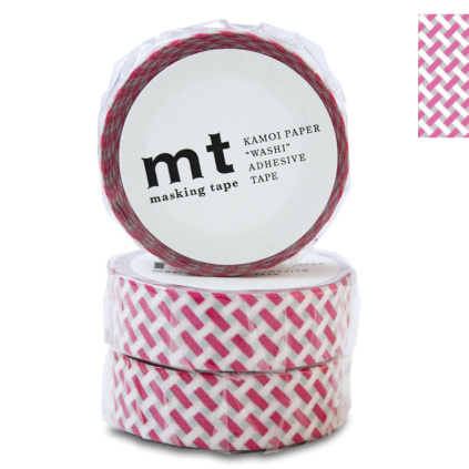 Washi páska Net Check Pink | 15mm x 10m