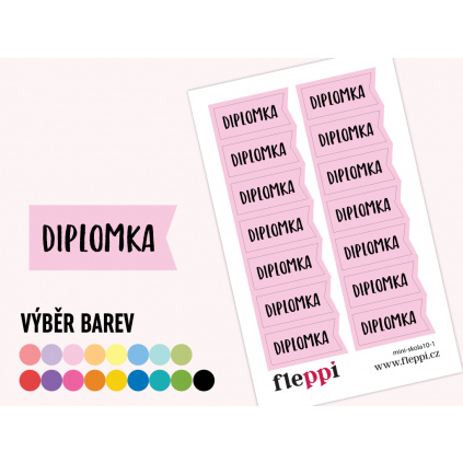 Samolepky Školní - diplomka