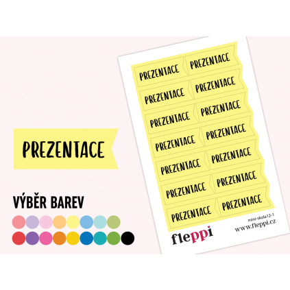 Samolepky Školní - prezentace
