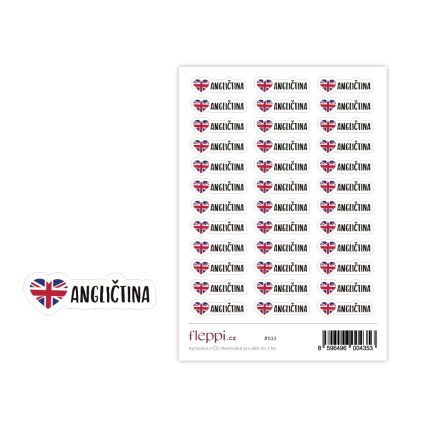 samolepky do diáře - angličtina
