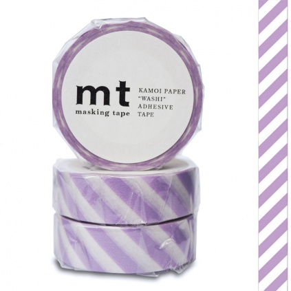Washi páska Stripe Lilac 2 | 15mm x 10m