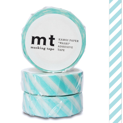 Washi páska Stripe Mint Soda | 15mm x 10m