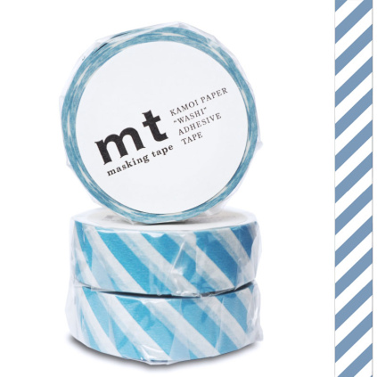 Washi páska Stripe Grayish Sky | 15mm x 10m