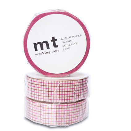 Washi páska Hougan Pink x Brown | 15mm x 10m