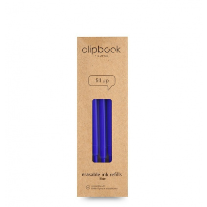 filofax clipbook accessory refills blue