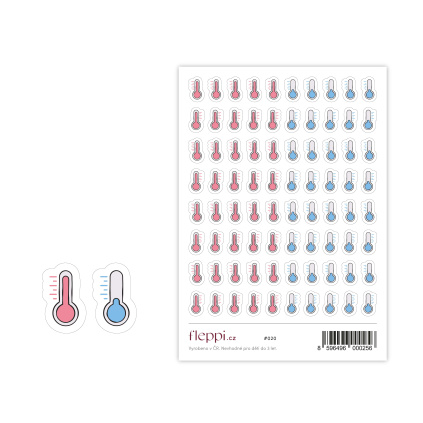 samolepky do diáře - teplota