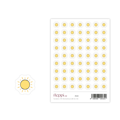 samolepky do diáře - slunečno