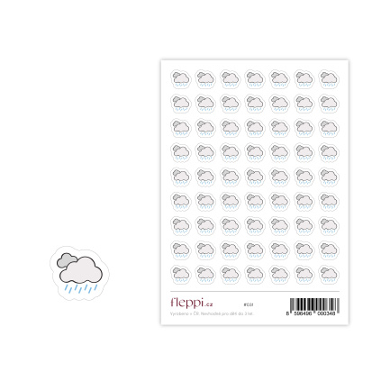 samolepky do diáře - déšť