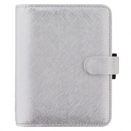 Diář Filofax Saffiano Metallic | Pocket Silver