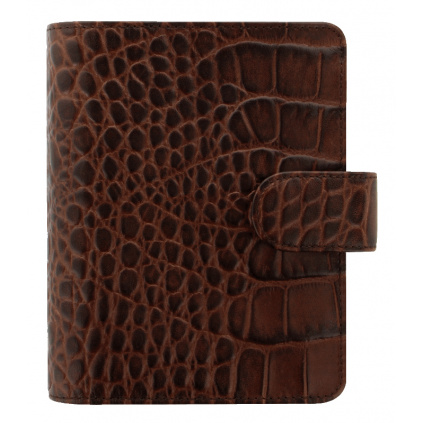 Diář Filofax Classic Croc | Pocket Kaštanová