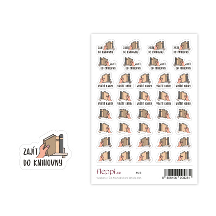 samolepky do diáře - knihovna