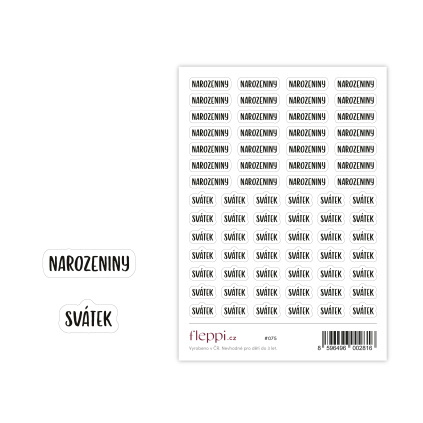 samolepky do diáře - narozeniny a svátek