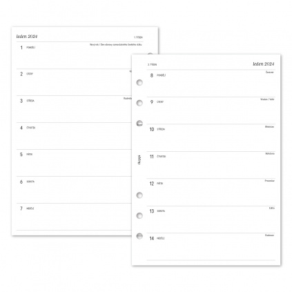 Náplň do diáře - Kalendář 2024, T1S čistý