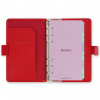 Diář Filofax Saffiano | Personal-Compact Červená  fleppi náplň na zbytek roku 2025