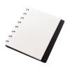 notebook saffiano metallic a5 silver folded
