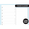 Náplň do diáře - Kalendář nedatovaný, týden/1 stranu + poznámky, linkovaný (Velikost náplně Personal)