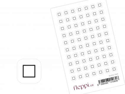 Samolepky ikonky – Checkbox čtverec