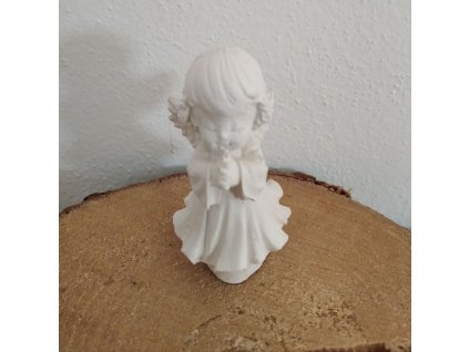 Dekorace Anděl výška 7cm barva bílá