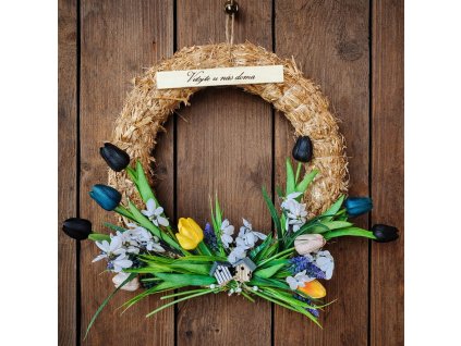 Věnec na dveře tulipány