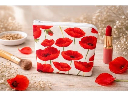 kosmetická taštička vlčí máky