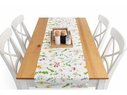 běhoun na stůl jarní kvítí