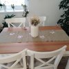 Běhouny na stůl srdíčko s růží, rozměr 130x30cm, materiál bavlna, polyester
