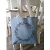 Plátěná taška přes rameno originální tisk Fleurdekor modrá