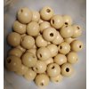 Korálky dřevěné 10mm barva přírodní lakované