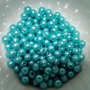 Lesklé plastové korálky Glance 6 mm barva tyrkysová