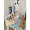 Běhoun na stůl 135x45cm barva modrá materiál bavlna