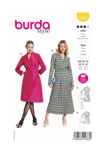 strih burda 5767 navod k siti zavinovaci saty kosilove saty taftove saty