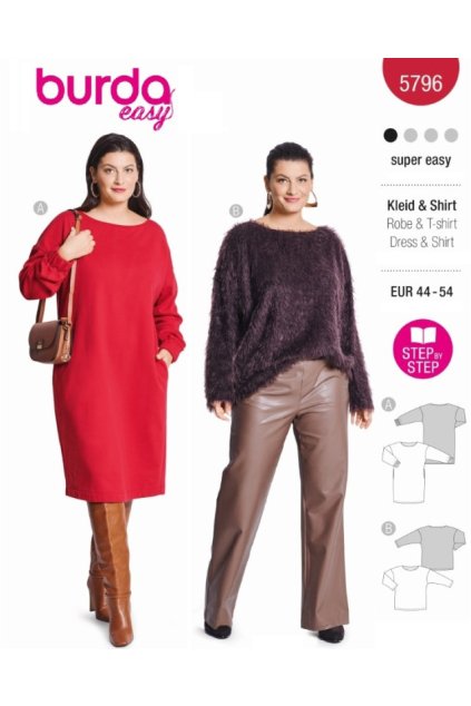 strih burda 5796 navod k siti mikinove saty mikina